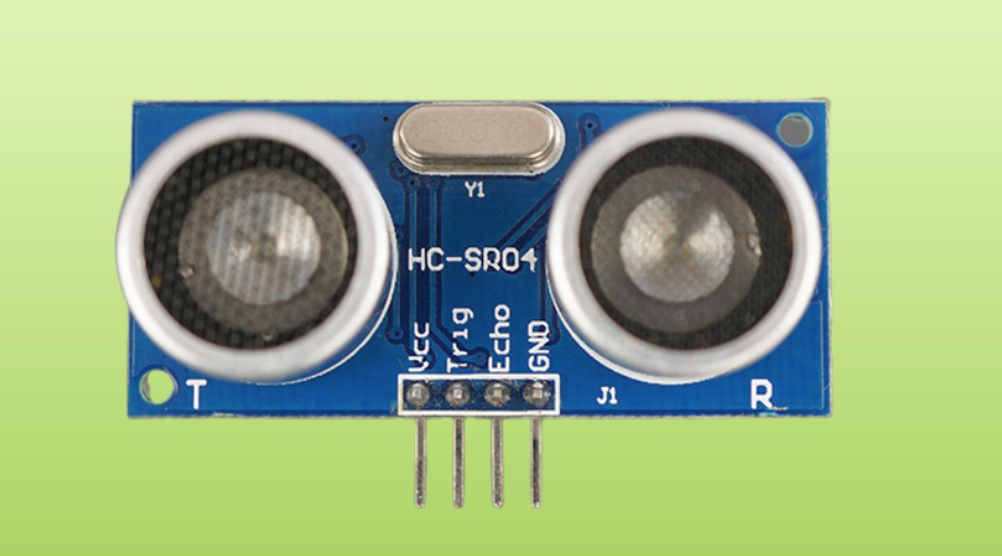 Mặt trước của cảm biến khoảng cách HC SR04