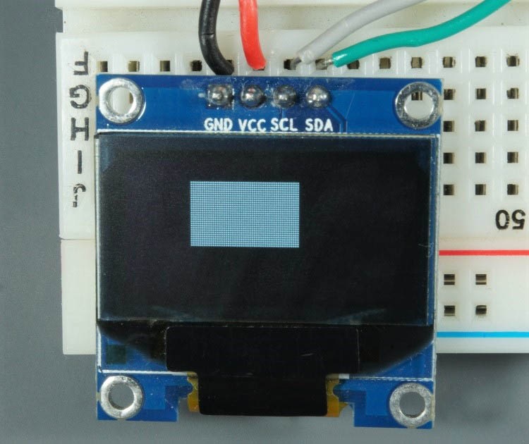 Cách vẽ hình chữ nhật có màu nền trên màn hình OLED Arduino