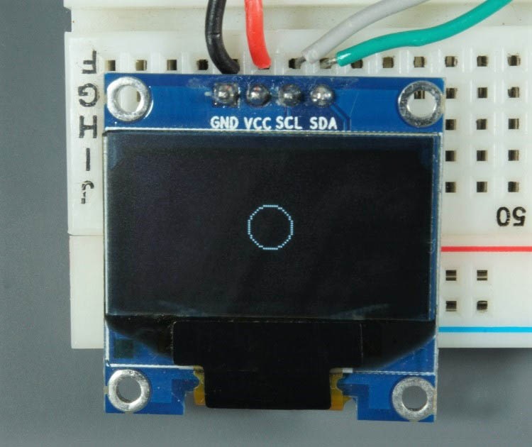 Vẽ hình tròn trên màn hình OLED Arduino