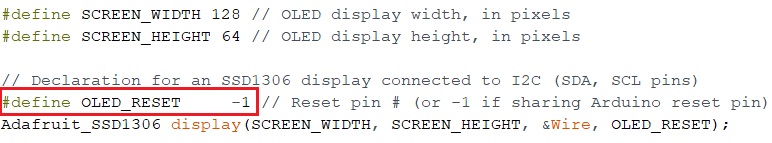 Code điều khiển OLED ESP32 cho màn hình không có chân Reset