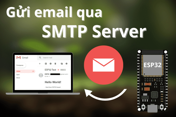 Cách gửi Email bằng SMTP Server bằng ESP32: HTML, văn bản và tệp đính kèm
