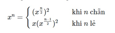 Dùng công thức truy hồi tính hàm lũy thừa trong C