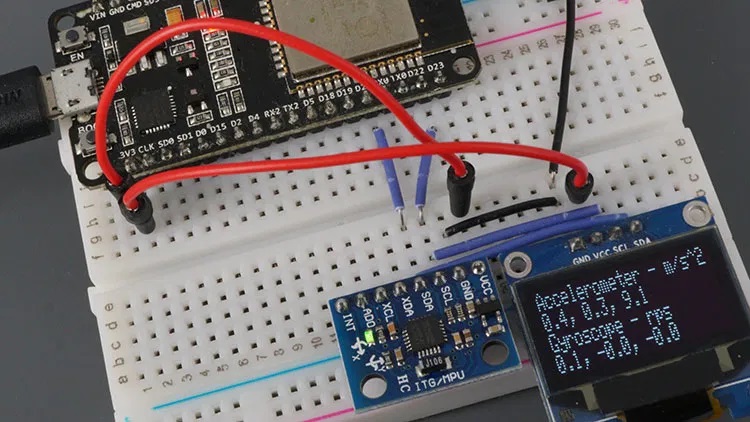 Dự án ESP32 MPU6050 nâng cao: Hiển thị giá trị lên màn hình OLED