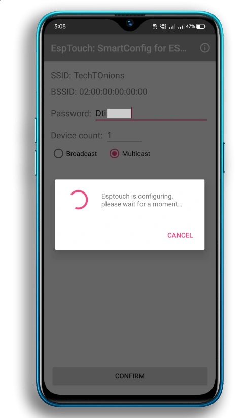 Chờ ESPTouch kết nối