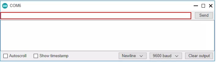 Giao diện của Serial Monitor - Textbox