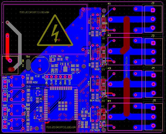 Sơ đồ PCB cho dự án ESP32 Smart Home