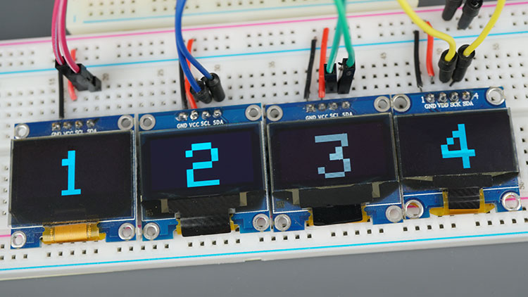 Demo dự án ESP32 Multiplexer với màn hình OLED
