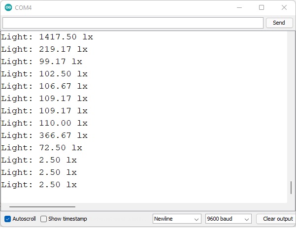 Demo dự án ESP32 Light Sensor