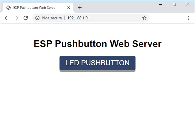 Demo dự án ESP32 Web Server - Bật tắt LED bằng công tắc tạm thời